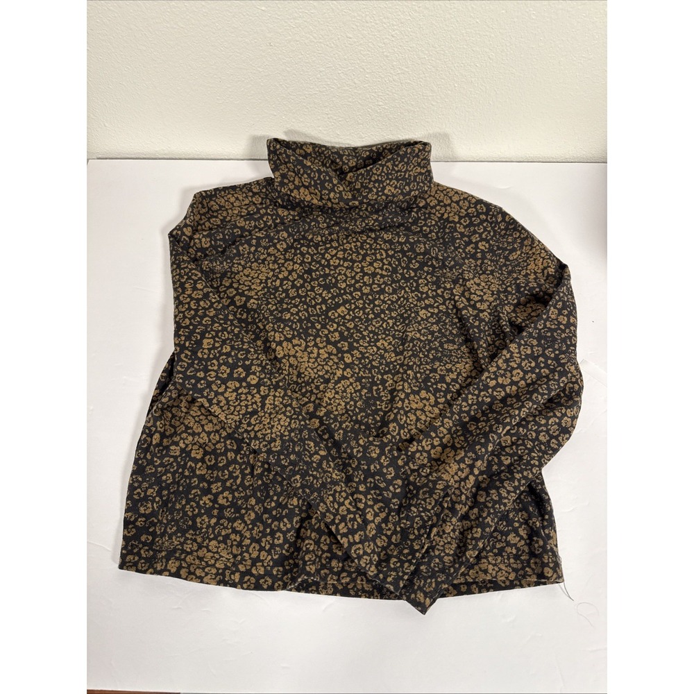Free People Cropped Turtle Neck Cotton L/S Top XS D2